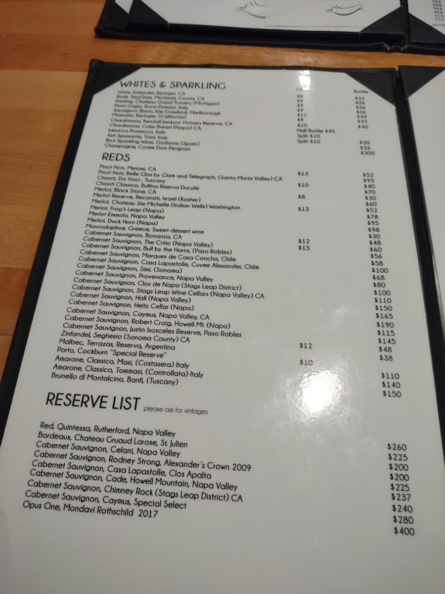 Menu Steakhouse 22-3