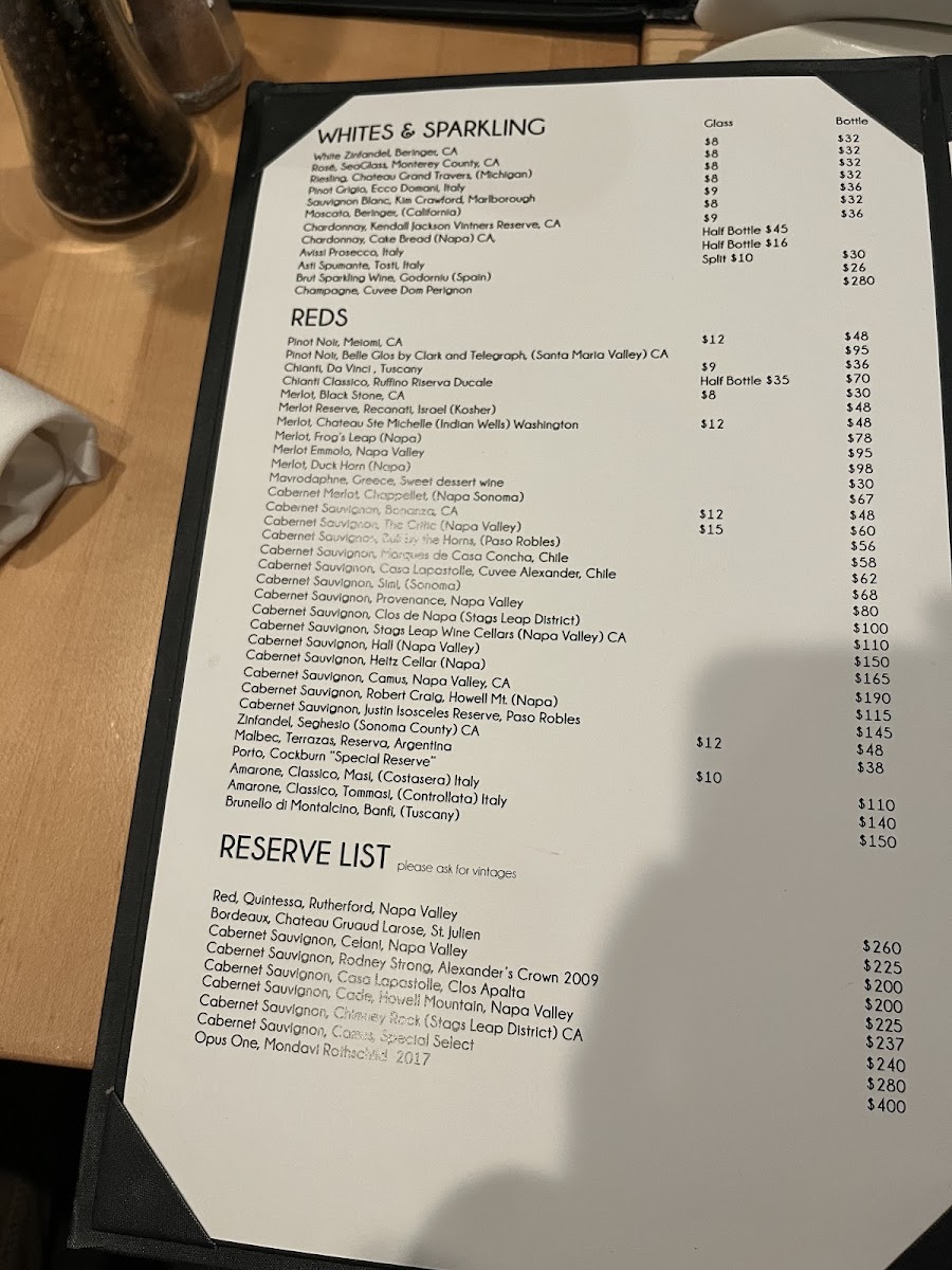 Menu Steakhouse 22-4